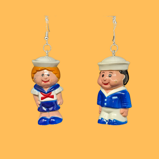 Handmade, Upcycled Tub Town Toys Earrings