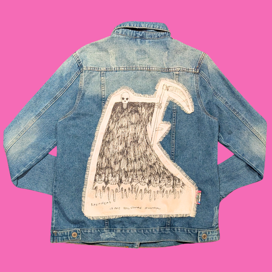 Radiohead, 17 July Bell Centre Montreal Upcycled Denim Jacket Size L