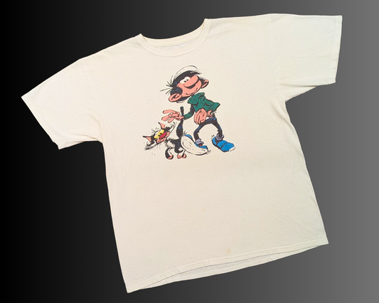 vintage années 1990 Gaston Lagaffe T-Shirt Taille L