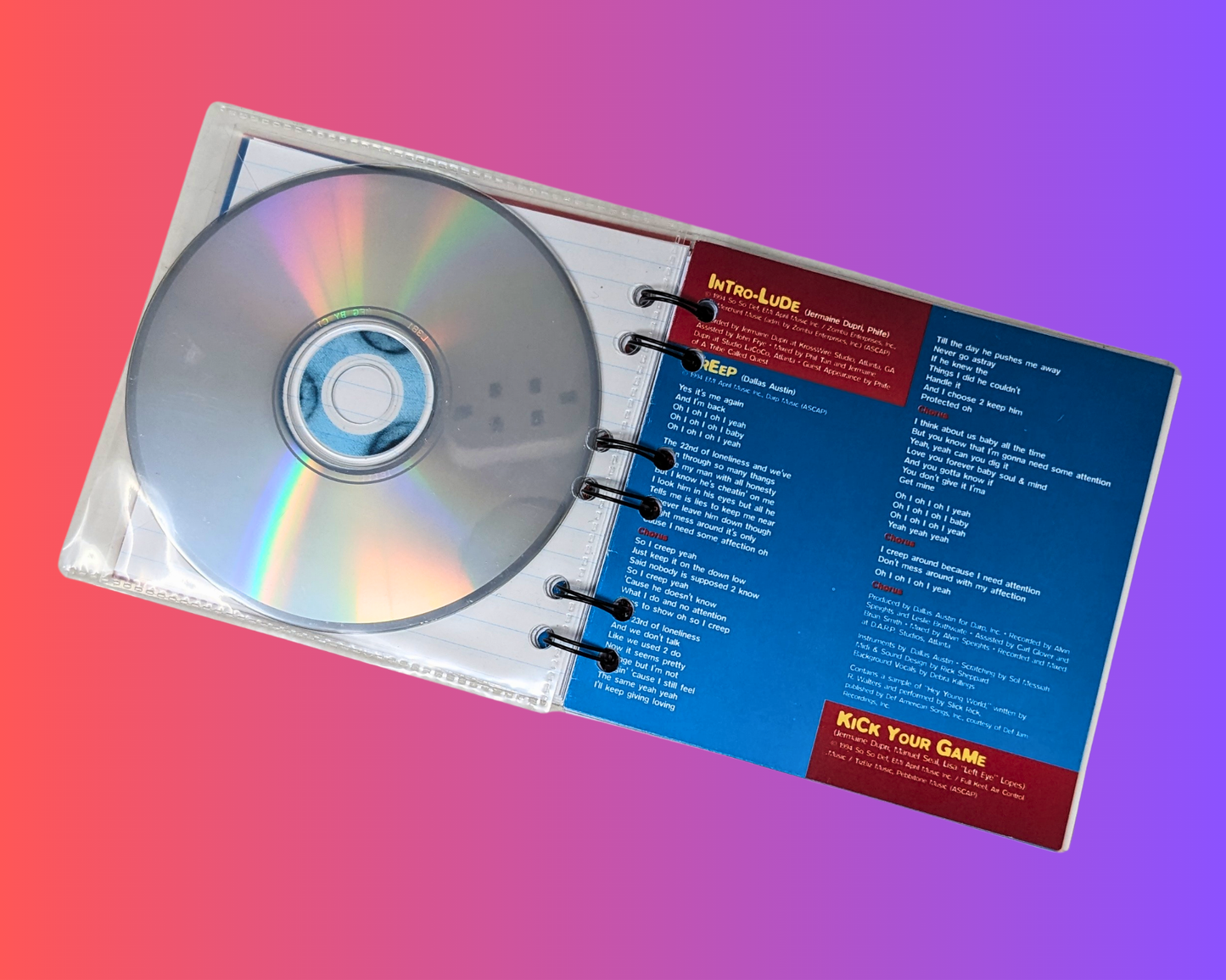 TLC Crazy Sexy Cool CD Notebook