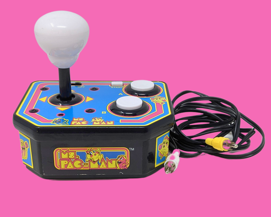 Manette de jeu et joystick Ms. Pack-Mac vintage 1993, fonctionnel