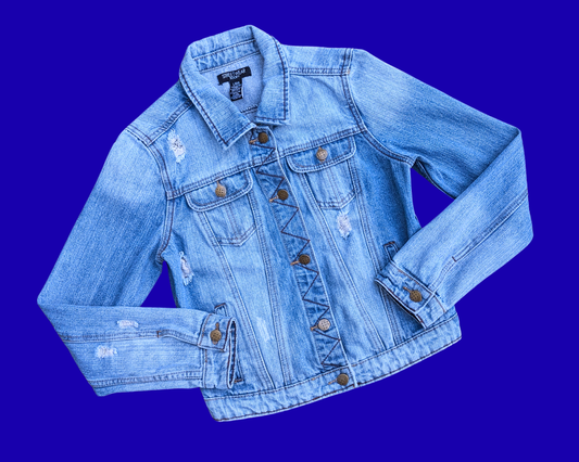 Handmade, Upcycled Naruto Denim Jacket Size L
