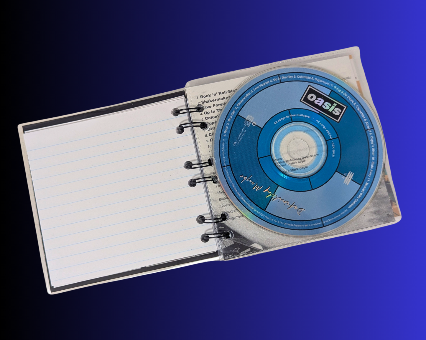 Oasis, Definitely Maybe CD Notebook