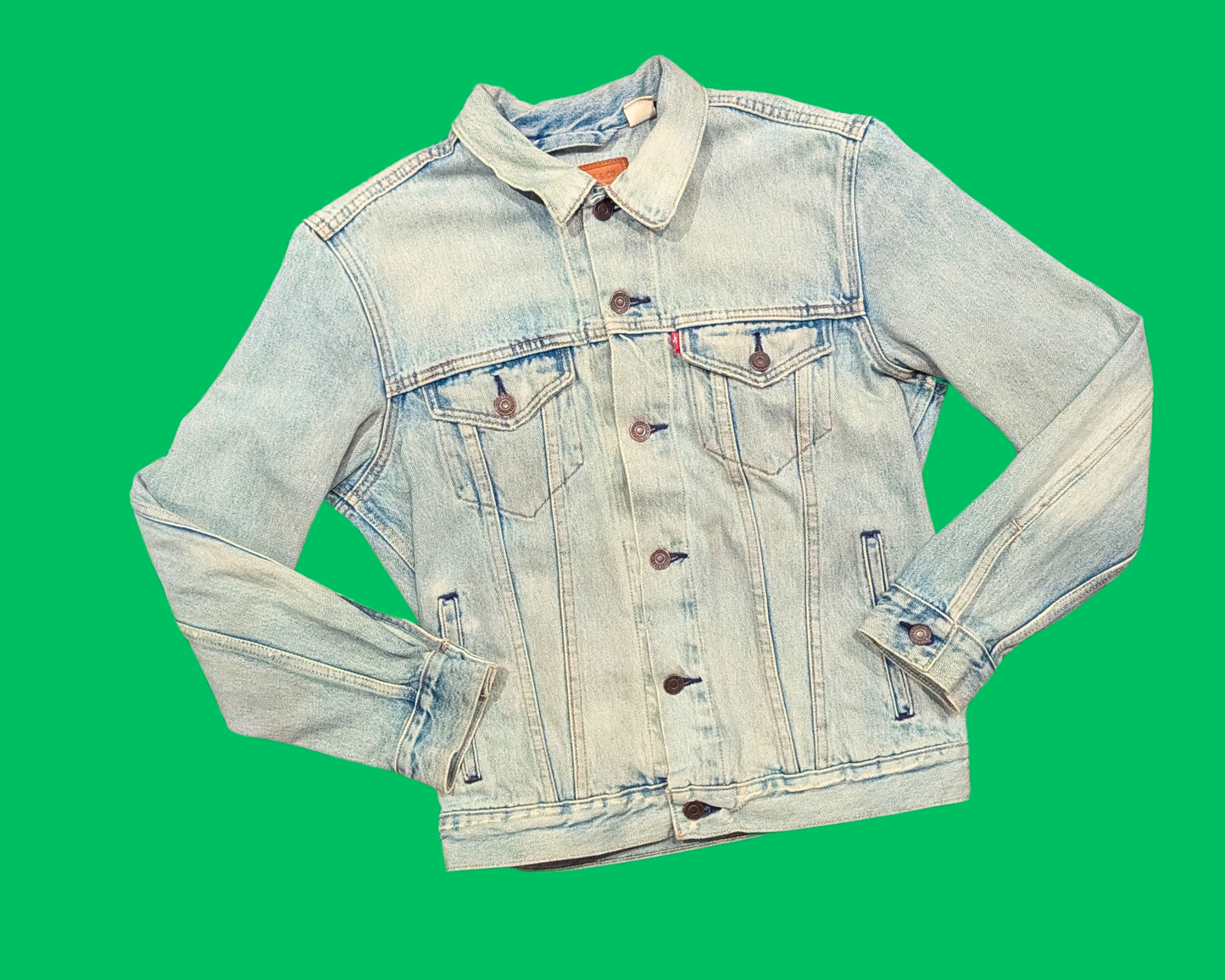 Handmade, Upcycled Denim Jacket with Wonder Woman for President T-Shirt Size M for Women