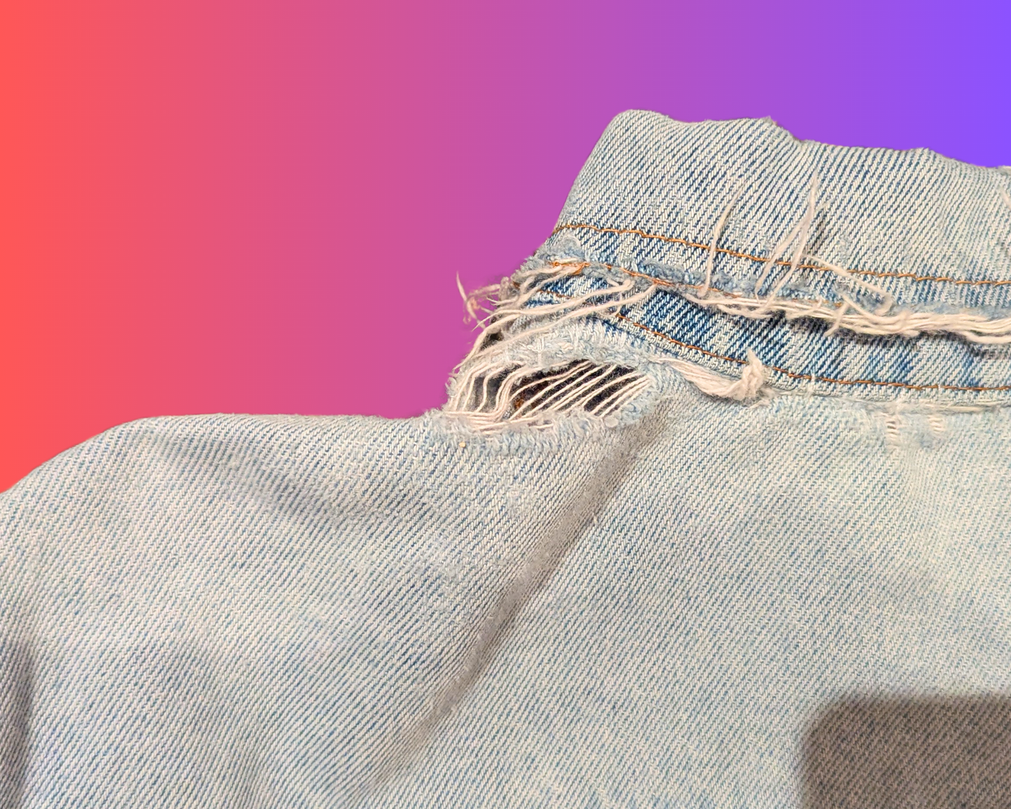 Handmade, Upcycled Home Alone Denim Jacket Size L