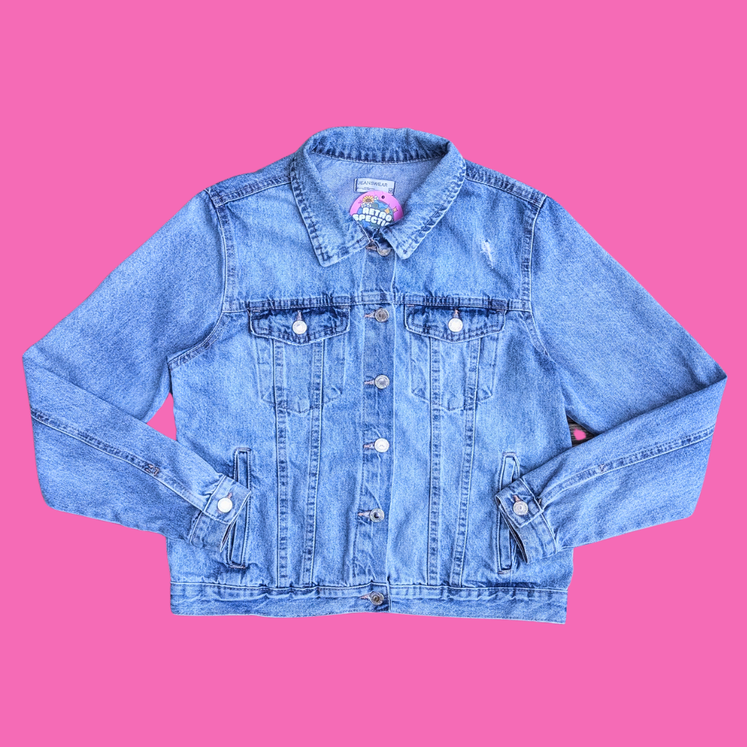 Harry Potter and the Sorcerer's Stone Upcycled T-Shirt Denim Jacket Size M