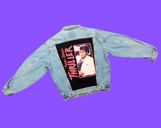 Handmade, Upcycled Michael Jackson's Thriller Levis Denim Jacket Size S
