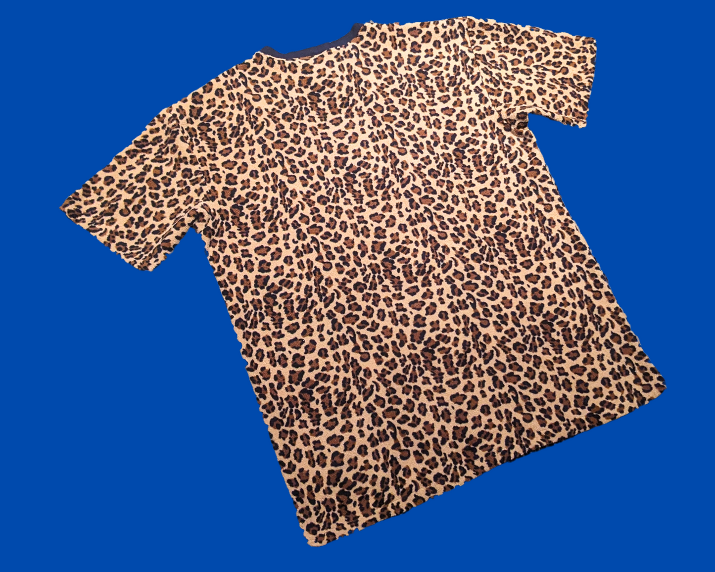 Handmade, Upcycled Vintage 1990's Leopard Print Blanket T-Shirt Oversized XL