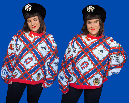 Handmade, Upcycled NHL Hockey Sweater Oversized XL