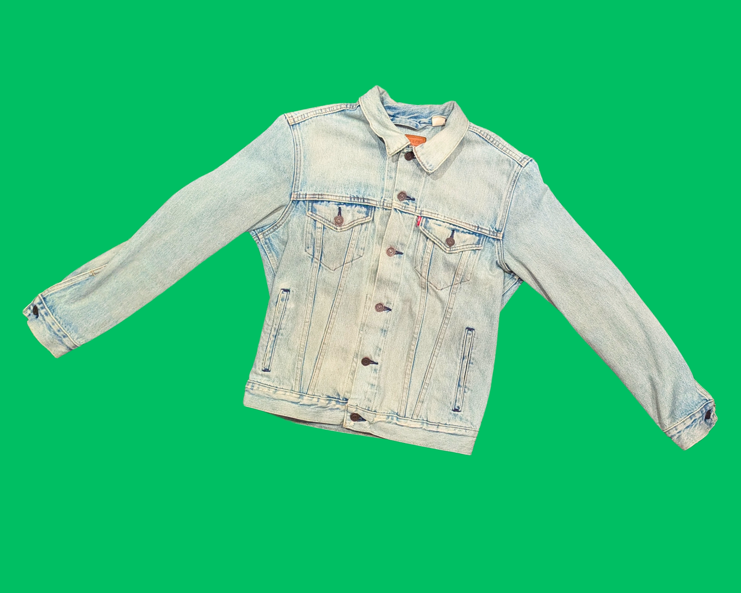 Handmade, Upcycled Denim Jacket with Wonder Woman for President T-Shirt Size M for Women