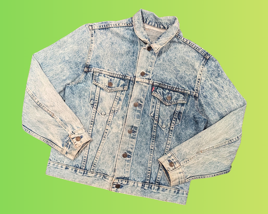 Handmade, Upcycled Metallica, Stade de France, Paris France, 17 Mai 2023 Denim Jacket Size M for Men