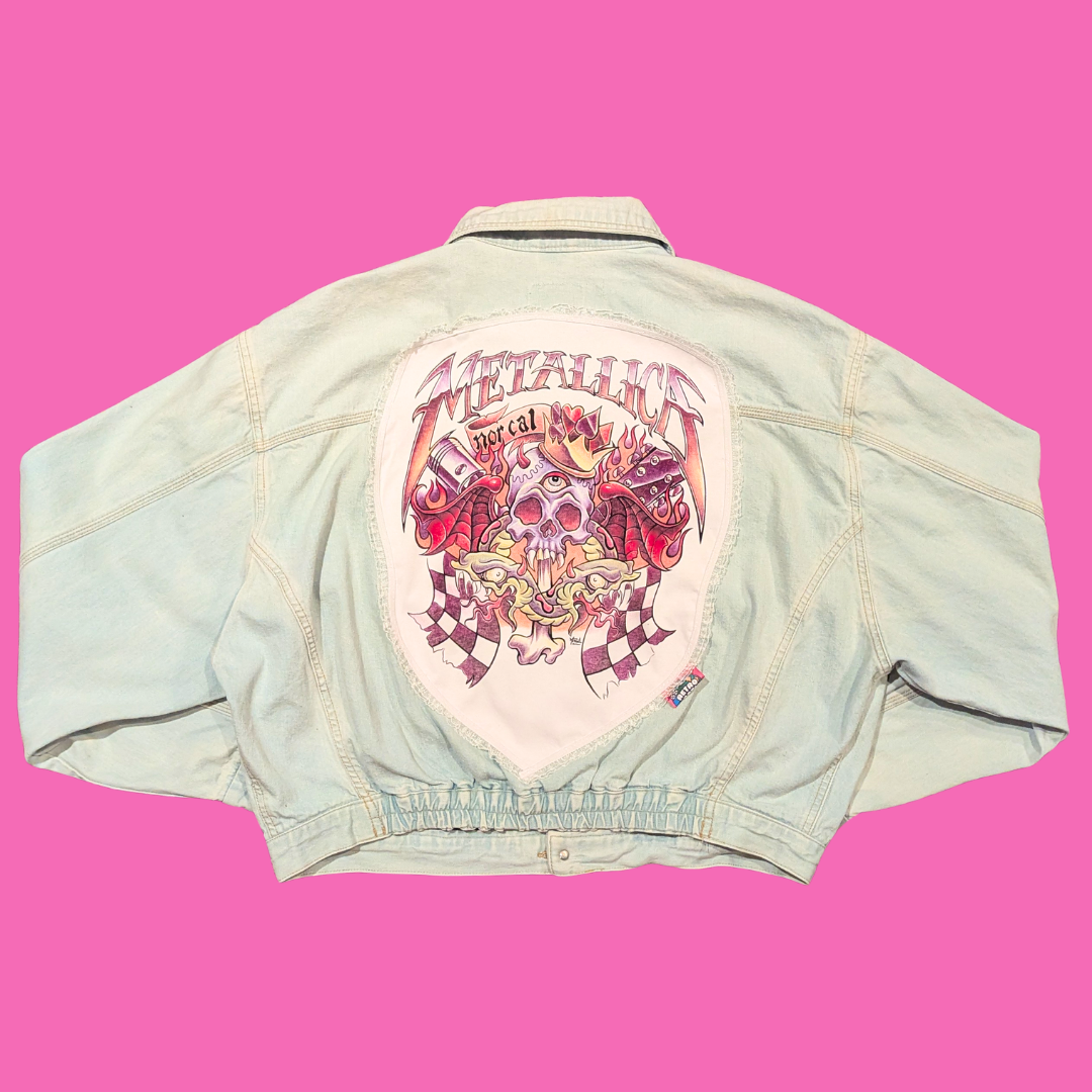 Veste en jean Metallica recyclée Taille XXL pour homme