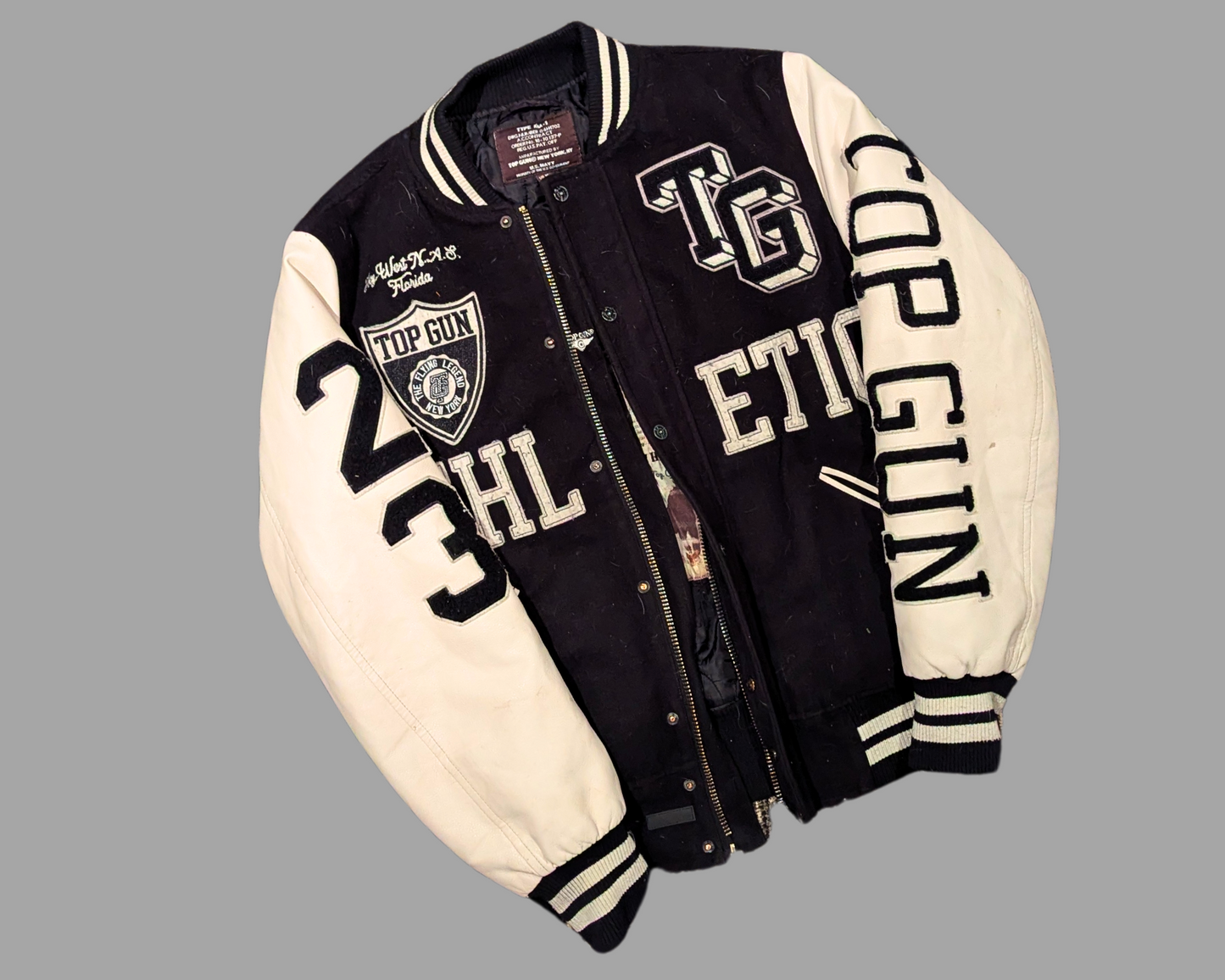 Y2K Varsity Athletic Top Gun New York Jacket Size M