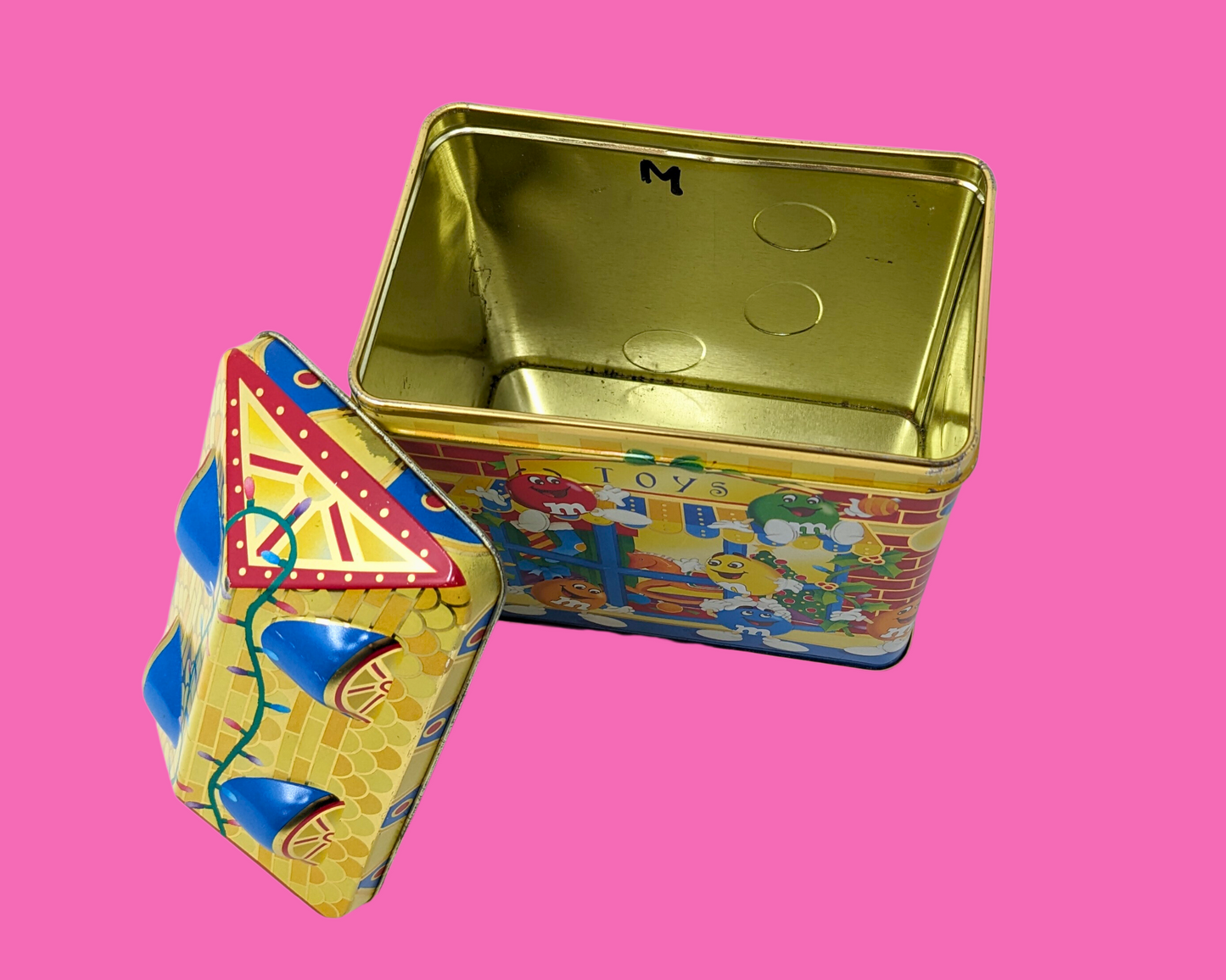 Vintage 1990's M&M Candy Tin Box