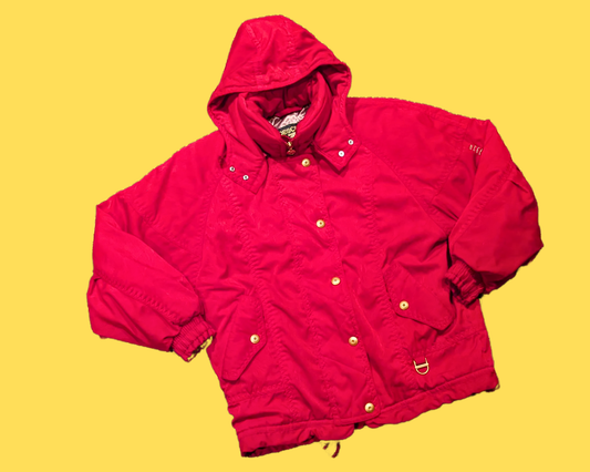 Y2K Descente Red Winter Jacket Size L