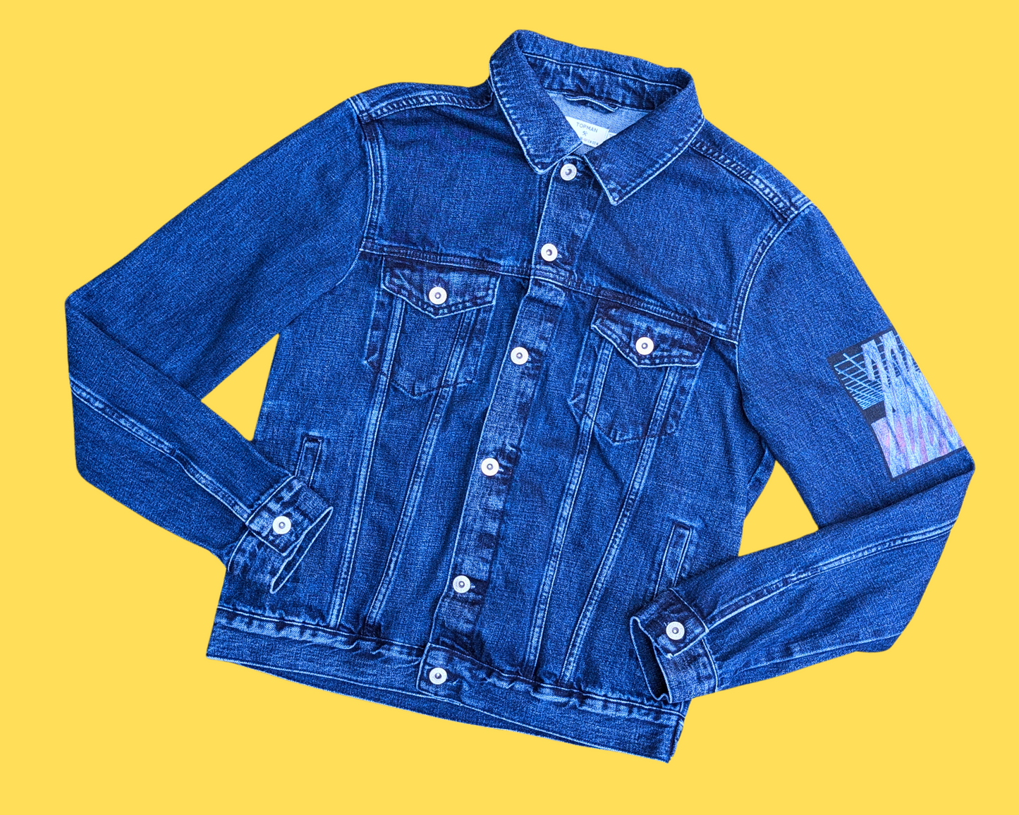 Handmade, Upcycled Carlton Banks, The Fresh Prince of Bel Air Denim Jacket Size M
