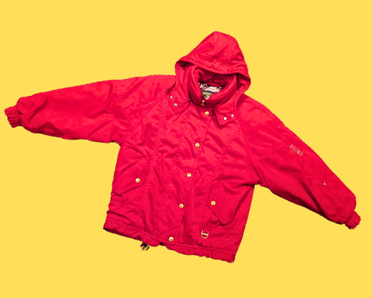 Y2K Descente Red Winter Jacket Size L
