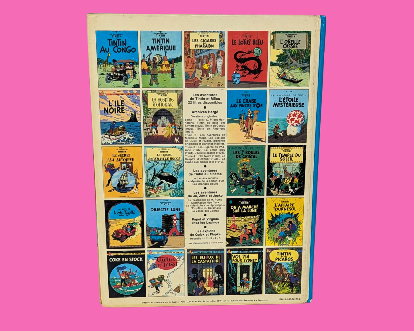 Vintage 1980's Tintin et Les Cigares du Pharaons