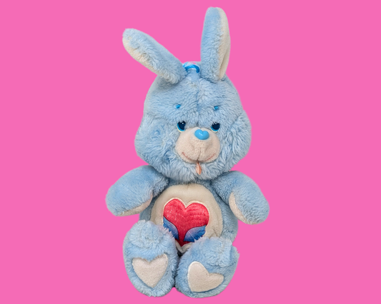 Peluche lapin Care Bears Cousin Swift Heart vintage des années 1980