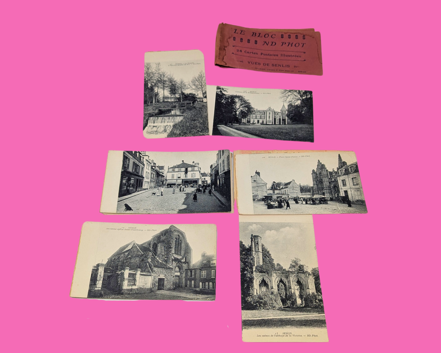 Vintage 1950's Vue de Senlis in France Lot of 19 Postcards