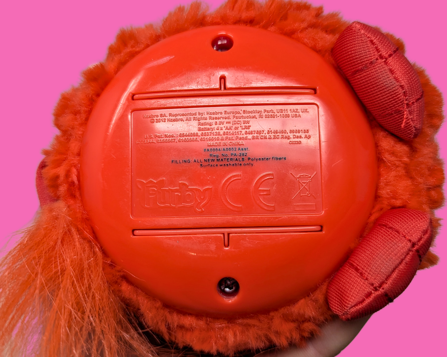 Y2K Orange Furby Toy, Functional