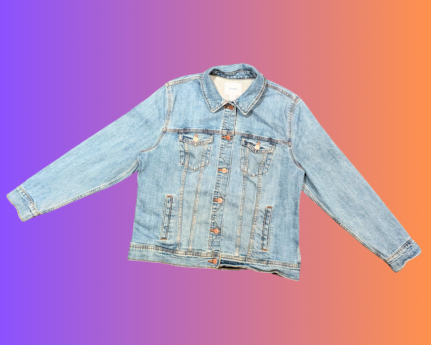 Handmade, Upcycled Sailor Moon Denim Jacket Size XL