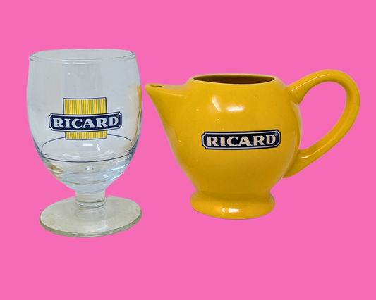 Verre et pichet Ricard vintage