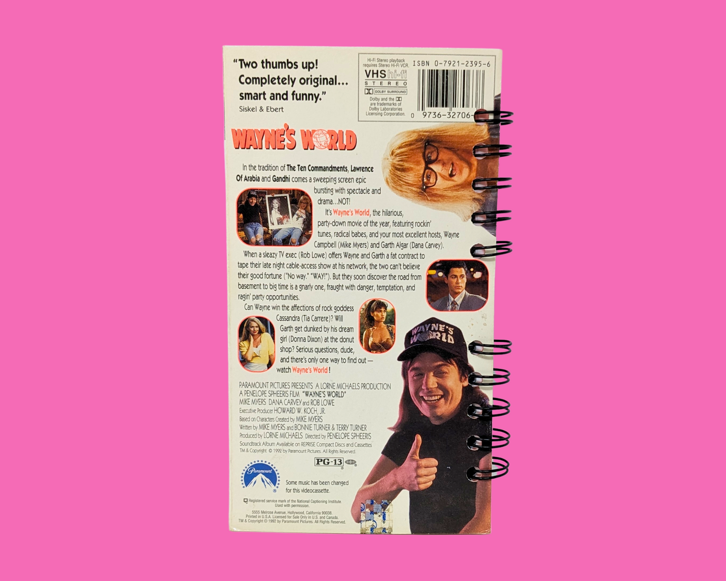 Wayne's World VHS Movie Notebook