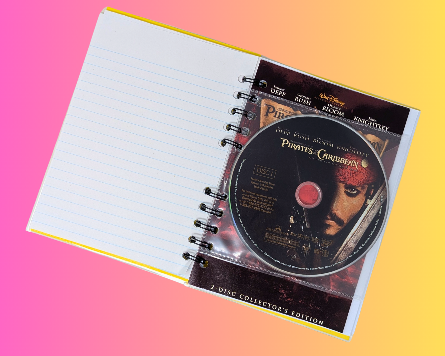 Pirates of the Carribean, The Curse of the Black Pearl DVD Movie Notebook