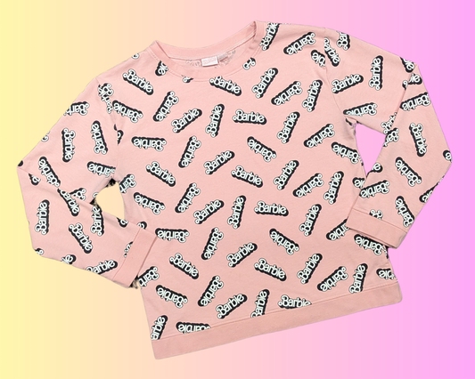 Pull ras du cou Barbie rose Y2K taille S
