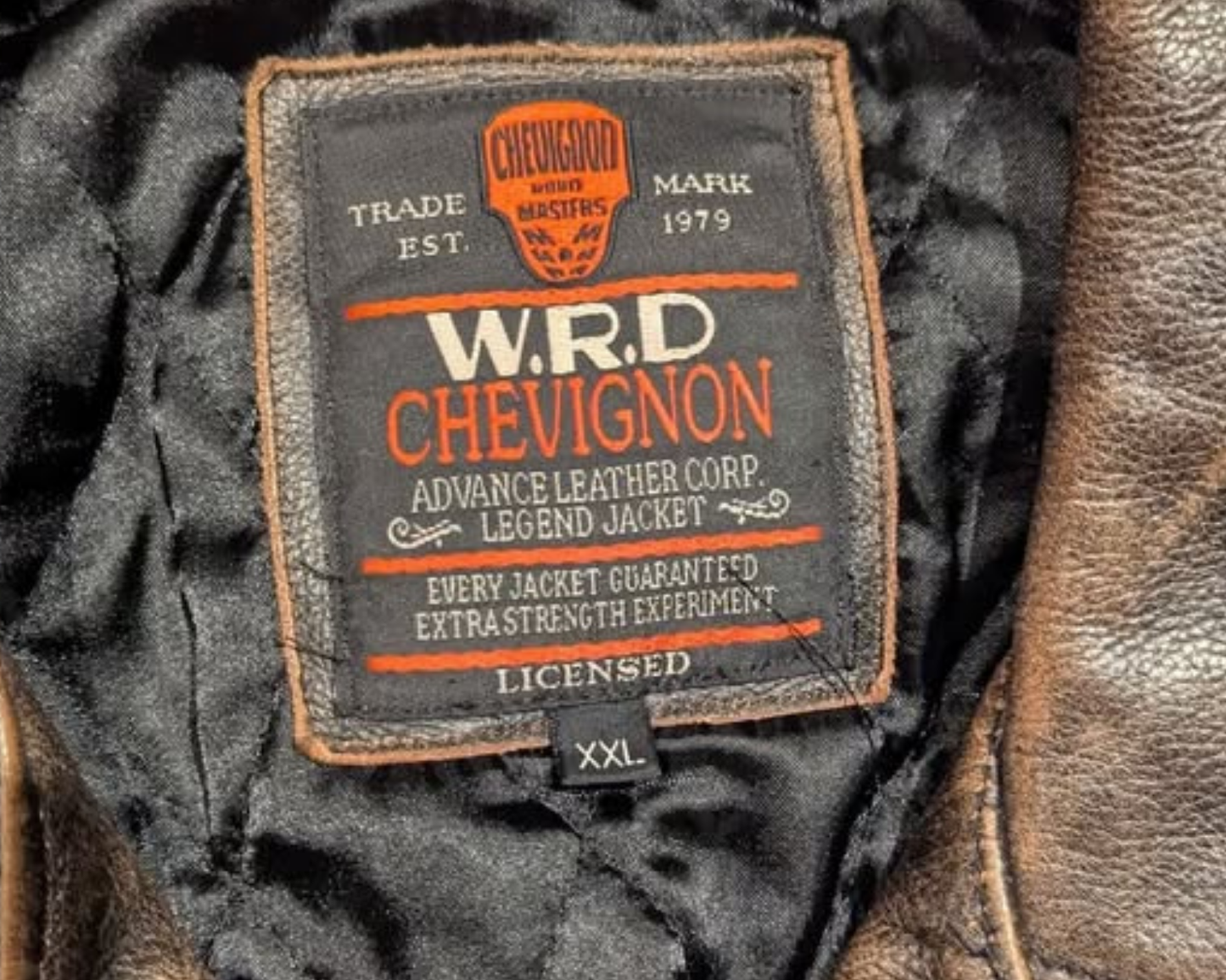 Vintage 1990's Brown Chevignon Leather Jacket Size XXL