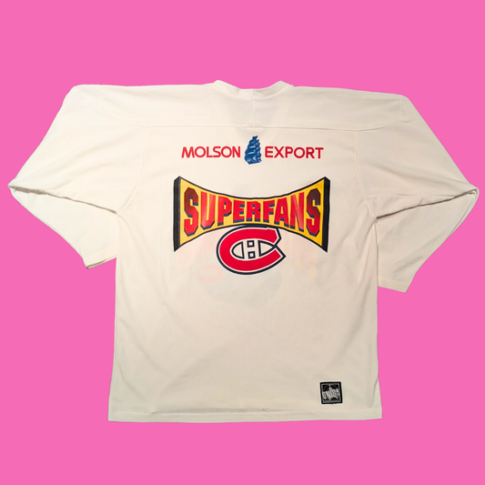 Vintage 1990's Onign Superfans Canadiens de Montréal Molson Jersey Size XL
