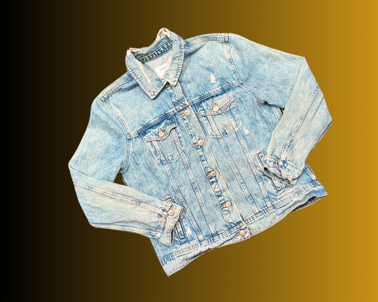 Handmade, Upcycled Gorillaz Denim Jacket Size L for Women