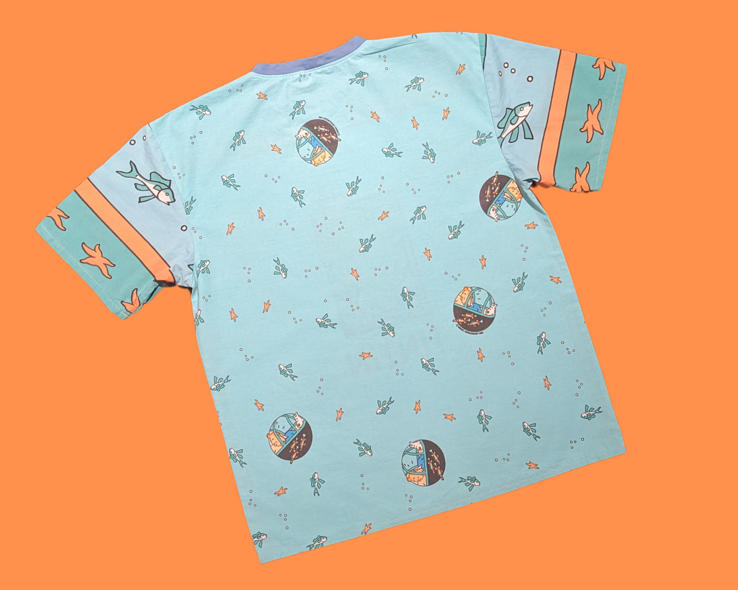 Handmade, Upcycled Tintin Bedsheet Pajama Set (T-Shirt + Bottoms) Size M-L