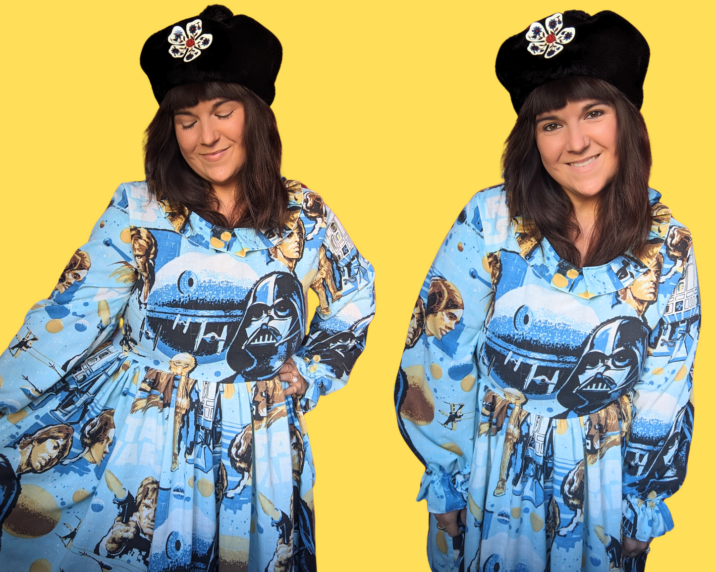 Handmade, Upcycled Vintage Star Wars Bedsheet Dress Size L