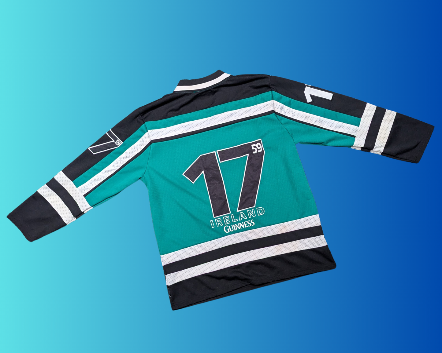 Y2K Guinness Green & White "Harp" Adult Uni-Sex 1759 Hockey Jersey Official Licensed Size L