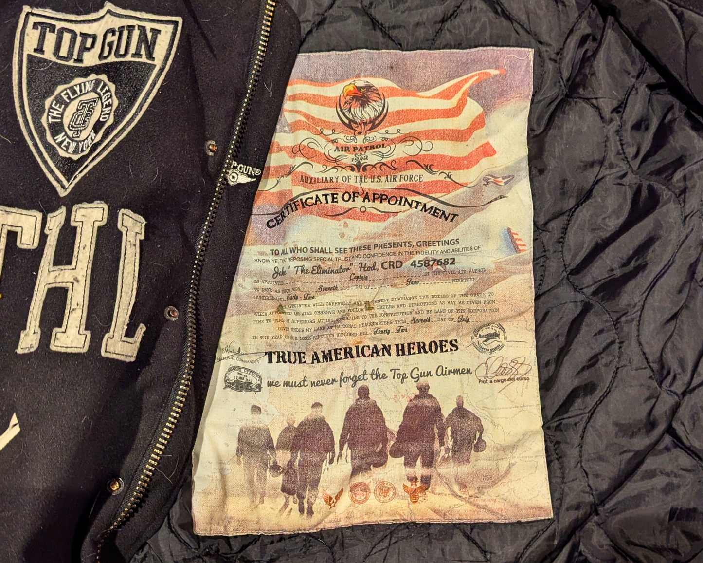 Y2K Varsity Athletic Top Gun New York Jacket Size M