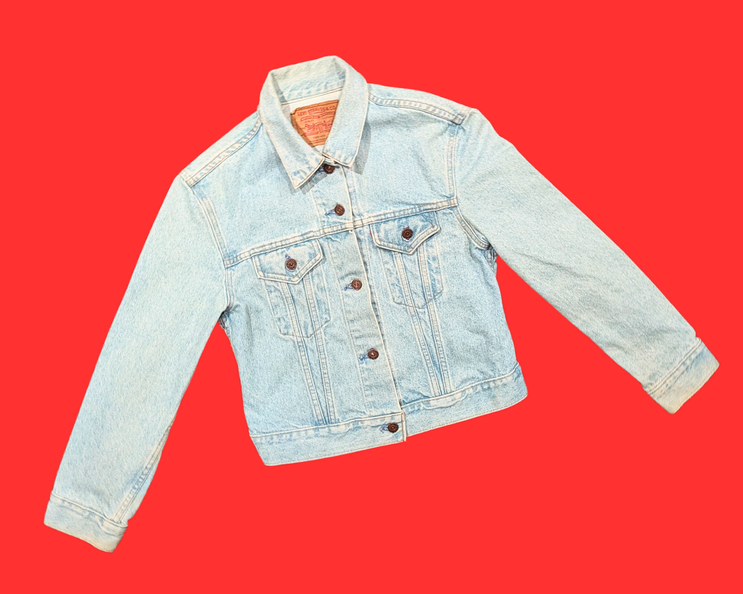 Handmade, Upcycled Halloween's Michael Myers The Boogeyman Levis Denim Jacket Size S