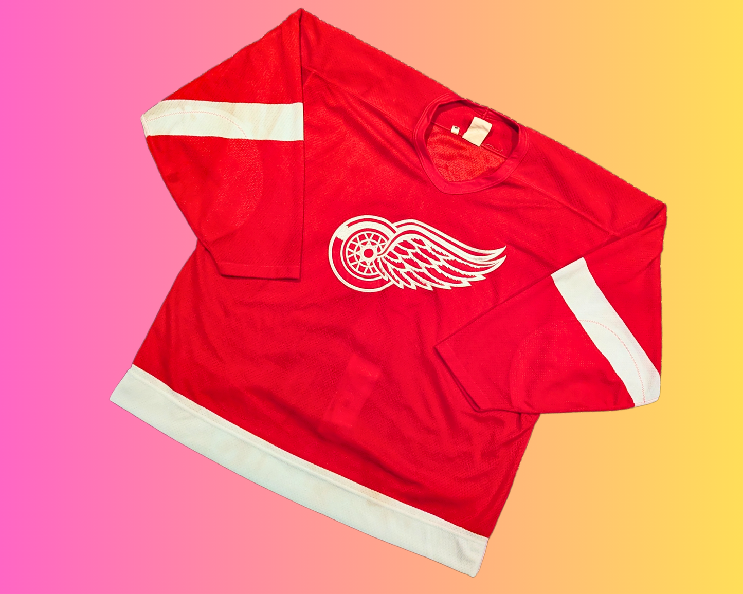 Vintage 1980's Detroit Red Wings Hockey Jersey Size (54) 4XL