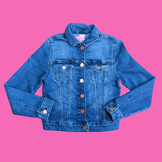 The Lion King Upcycled T-Shirt Denim Jacket Size 8-9 Years Old