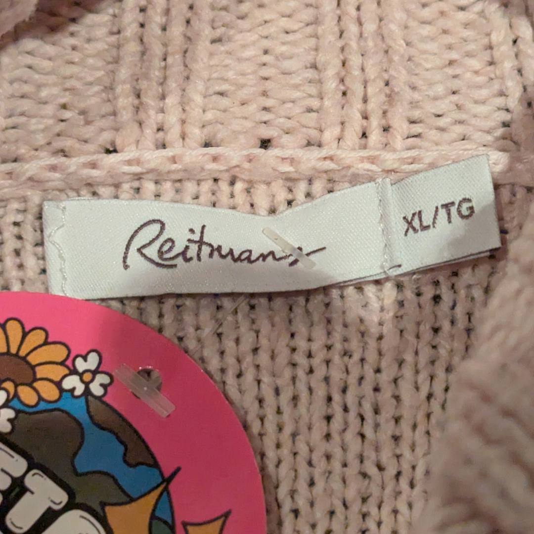Beige Knit Turtleneck Sweater Size XL