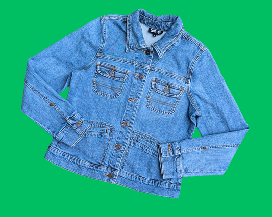 Handmade, Upcycled Scooby Doo Denim Jacket Size M