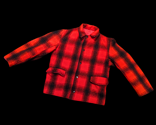 Veste réversible vintage à carreaux rouges et noirs des années 1990, taille M