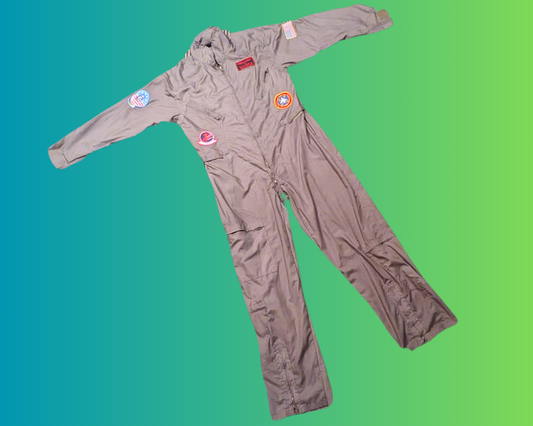 Combinaison d'aviateur Tom Cruise Y2K Top Gun, costume d'Halloween avec patchs brodés, taille XL