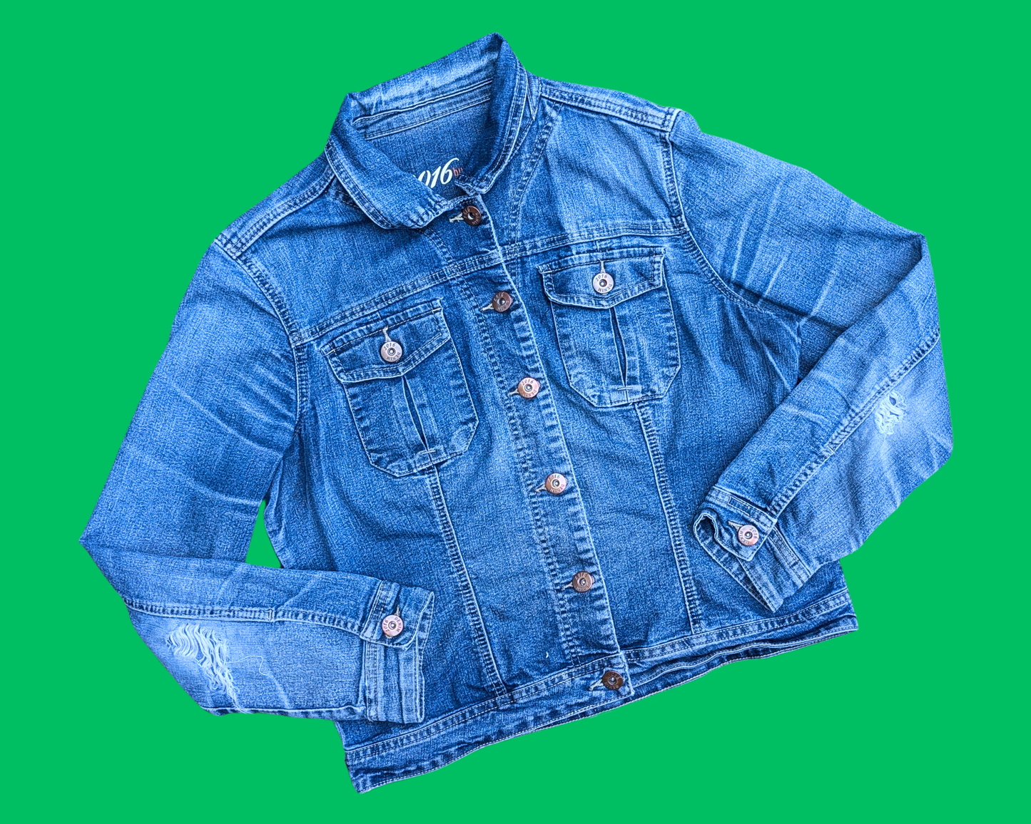 Veste de hockey Bob l'éponge faite à la main et recyclée, taille L