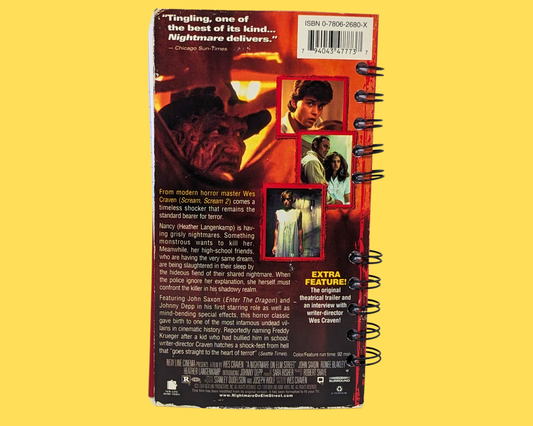 A Nightmare on Elm Street VHS Movie Notebook