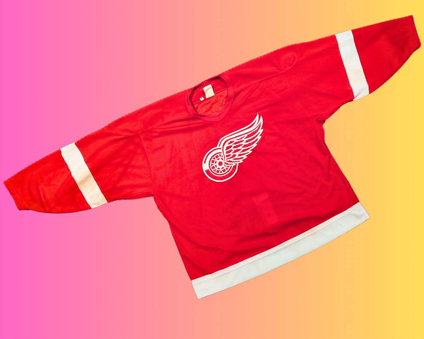 Vintage 1980's Detroit Red Wings Hockey Jersey Size (54) 4XL