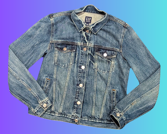 Handmade, Upcycled Scooby-Doo Bedsheet Denim Jacket Size S