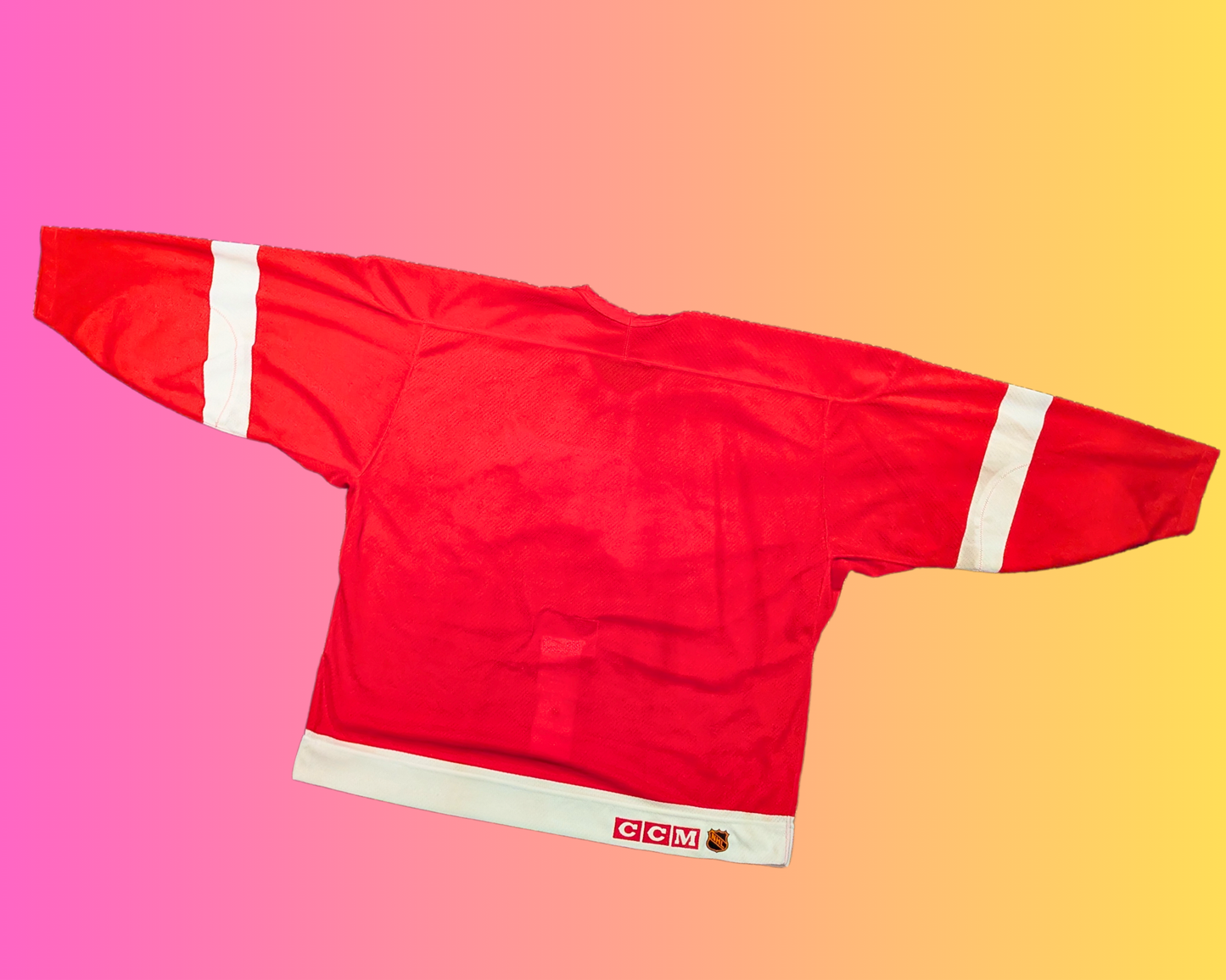 Vintage 1980's Detroit Red Wings Hockey Jersey Size (54) 4XL