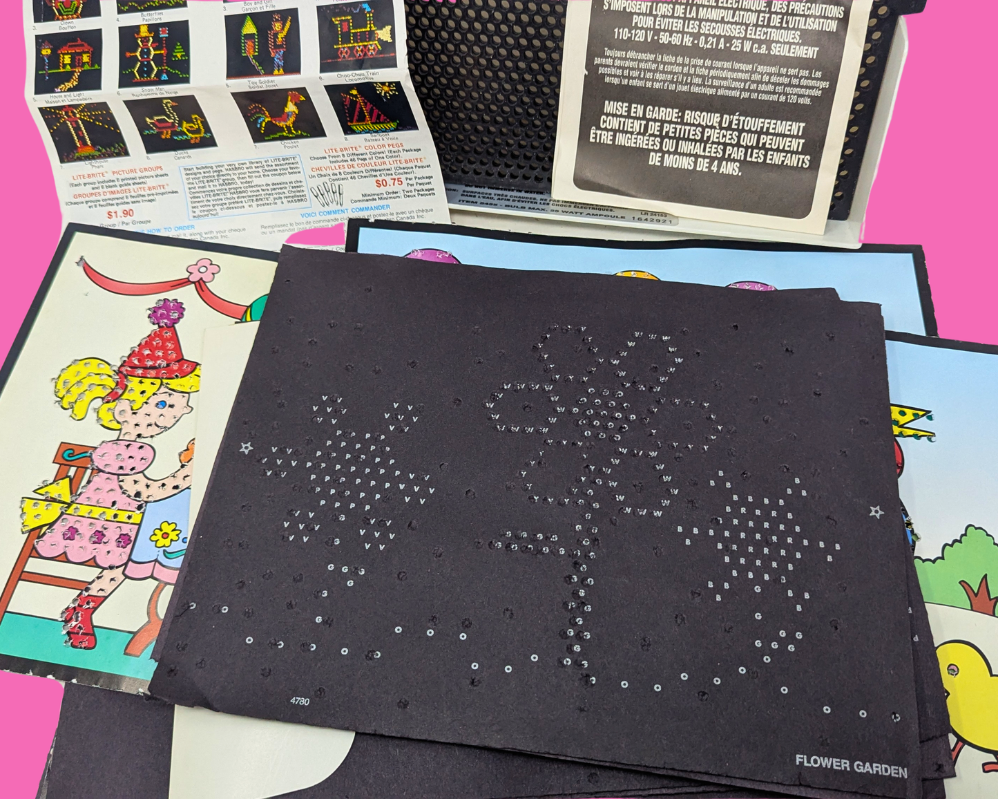 Vintage 1990's Lite Brite Game, with Accessories and Original Packaging